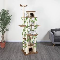 Go Pet Club 85-in Forest With Leaves Cat Tree, Beige/ Brown