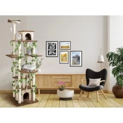 Go Pet Club 85-in Forest With Leaves Cat Tree, Beige/ Brown -Cat Products Store 217158 PT4. AC SS1800 V1702056883