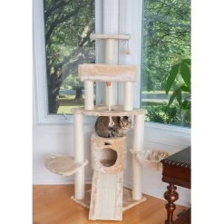 Armarkat 58-in Cat Tower & Ramp Cat Tree, Beige -Cat Products Store 218997 PT4. AC SS1800 V1603290081