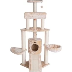 Armarkat 58-in Cat Tower & Ramp Cat Tree, Beige -Cat Products Store 218997 PT5. AC SS1800 V1603326100