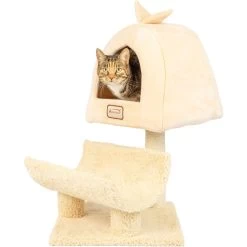 Armarkat 31-in Cat Scratching Post & Condo Cat Tree, Goldenrod -Cat Products Store 219012 PT7. AC SS1800 V1603302086