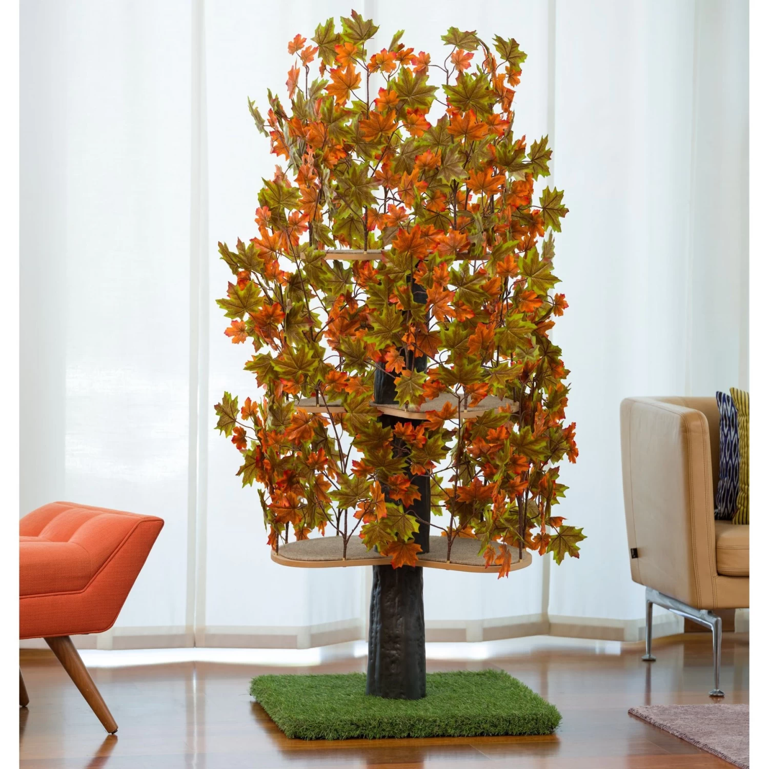 On2Pets 60-in Large Square Modern Cat Tree 4 On2Pets 60-in Large Square Modern Cat Tree - Image 2