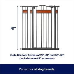 Frisco Wood Accents Extra Tall Auto-close Dog Gate -Cat Products Store 221968 PT1. AC SS1800 V1599256962
