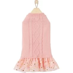 Frisco Cable Knit Dog & Cat Sweater Dress 11 Frisco Cable Knit Dog & Cat Sweater Dress -Cat Products Store 223706 PT3. AC SS1800 V1599055627