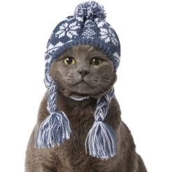 Frisco Fair Isle Dog & Cat Knitted Hat, Navy -Cat Products Store 228800 PT2. AC SS1800 V1671133431