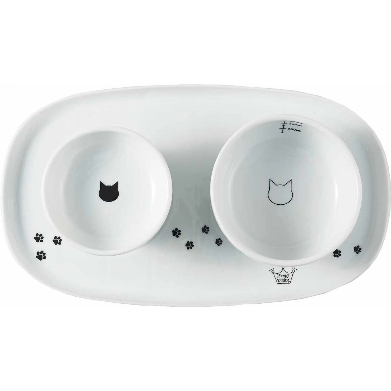 Necoichi Double Dining Tray Set & Elevated Cat Bowls 3 Necoichi Double Dining Tray Set & Elevated Cat Bowls
