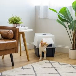 IRIS USA Enclosed With Front Door Flap & Scoop Cat Litter Box -Cat Products Store 231660 PT5. AC SS1800 V1680811968