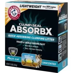 Arm & Hammer Litter Clump & Seal AbsorbX Absorbing Unscented Multi-Cat Cat Litter -Cat Products Store 232642 PT2. AC SS1800 V1615932395