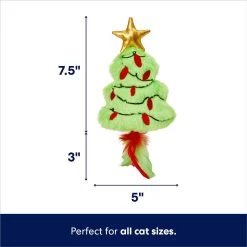Frisco Holiday Christmas Tree Plush Kicker Cat Toy With Catnip -Cat Products Store 233305 PT1. AC SS1800 V1695044394