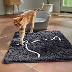 Frisco Microfiber Chenille Cat Silhouette Litter Mat -Cat Products Store 235902 PT4. AC SS1800 V1676556246