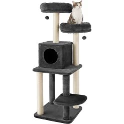 Frisco 55-in Faux Fur Cat Tree & Condo -Cat Products Store 236542 PT2. AC SS1800 V1615987418