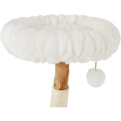 Frisco Natural Wood Modern Cat Tree With Toy, Ivory, Small -Cat Products Store 236559 PT4. AC SS1800 V1615987606