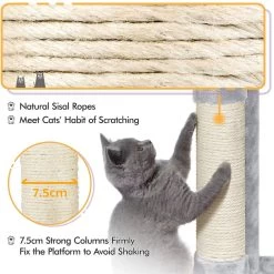 Yaheetech 60.5-in Plush Cat Tree & Condo -Cat Products Store 242622 PT6. AC SS1800 V1686153465