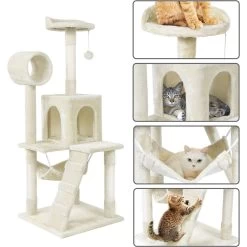Yaheetech 51-in Plush Multi-Cat Kitten Tree & Condo -Cat Products Store 242627 PT4. AC SS1800 V1679603986