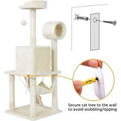 Yaheetech 51-in Plush Multi-Cat Kitten Tree & Condo -Cat Products Store 242627 PT7. AC SS1800 V1679603872