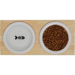Frisco Double Elevated Cat Bowl With Wood Stand -Cat Products Store 256082 PT5. AC SS1800 V1615313218
