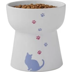 Frisco Cat Print Non-Skid Elevated Ceramic Cat Bowl, Tall -Cat Products Store 256099 PT5. AC SS1800 V1616522652