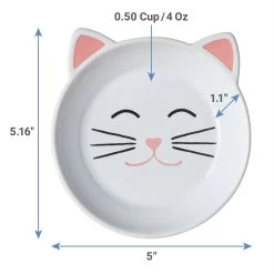Frisco Cat Face Non-skid Ceramic Cat Dish -Cat Products Store 256105 PT1. AC SS1800 V1616697059