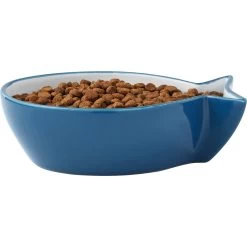 Frisco Fish Shaped Non-skid Ceramic Cat Bowl -Cat Products Store 256111 PT3. AC SS1800 V1616522602