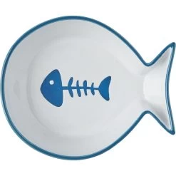 Frisco Fish Shaped Non-skid Ceramic Cat Bowl -Cat Products Store 256111 PT4. AC SS1800 V1616522607