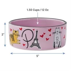 Frisco Paris Non-skid Ceramic Cat Dish 9 Frisco Paris Non-skid Ceramic Cat Dish -Cat Products Store 256117 PT1. AC SS1800 V1616697325