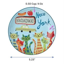 Frisco New York Non-skid Ceramic Cat Dish -Cat Products Store 256119 PT2. AC SS1800 V1618494754