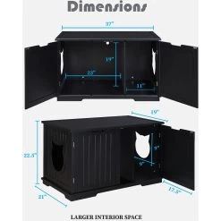 Sweet Barks Wooden Washroom Bench Cat Litter Box Enclosure -Cat Products Store 258683 PT3. AC SS1800 V1603834294