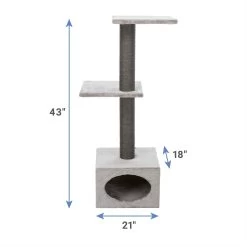 TRIXIE Badalona 43-in Plush & Sisal Cat Tree & Condo -Cat Products Store 258820 PT1. AC SS1800 V1606746186