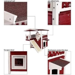 Petsfit Outdoor Cat House With Scratching Pad -Cat Products Store 261509 PT2. AC SS1800 V1605653808