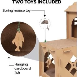 Tiger Tough Townhouse Playground Corrugated Cat Scratcher -Cat Products Store 263114 PT3. AC SS1800 V1612411591