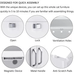 Unipaws Enclosed Cat Litter Box -Cat Products Store 263521 PT4. AC SS1800 V1607559430