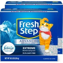 Fresh Step Advanced Extreme Mountain Spring Scented Clumping Clay Cat Litter, 18.5-lb Box -Cat Products Store 266341 PT6. AC SS1800 V1694465535