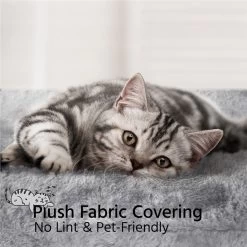 Yaheetech 58-in Plush Cat Tree & Condo, Light Gray -Cat Products Store 266562 PT4. AC SS1800 V1669908526