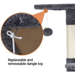 Yaheetech 47.5-in Plush Cat Tree & Condo -Cat Products Store 266564 PT3. AC SS1800 V1619808432