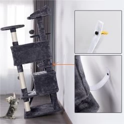 Yaheetech 54.5" H Multilevel Indoor Cat Tree & Condo 14 Yaheetech 54.5" H Multilevel Indoor Cat Tree & Condo -Cat Products Store 266569 PT3. AC SS1800 V1619638060