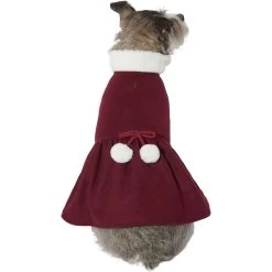 Frisco Mediumweight Pom Pom Bow Dog & Cat Peacoat Dress, Red 11 Frisco Mediumweight Pom Pom Bow Dog & Cat Peacoat Dress, Red -Cat Products Store 268200 PT2. AC SS1800 V1628797391