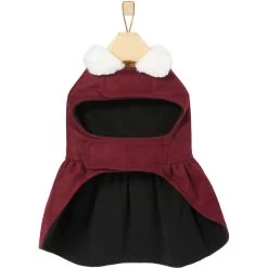 Frisco Mediumweight Pom Pom Bow Dog & Cat Peacoat Dress, Red 13 Frisco Mediumweight Pom Pom Bow Dog & Cat Peacoat Dress, Red -Cat Products Store 268200 PT5. AC SS1800 V1628824051