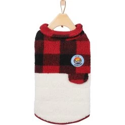 Frisco Mediumweight Red Plaid Insulated Dog & Cat Sherpa Coat -Cat Products Store 268320 PT4. AC SS1800 V1628741540