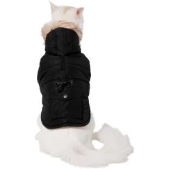 Frisco Mid-Heavyweight Cinching Insulated Dog & Cat Parka, Black/Red Plaid -Cat Products Store 268382 PT2. AC SS1800 V1628797605