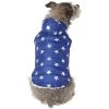 Frisco Mediumweight Metallic Star Print Insulated Dog & Cat Parka, Navy