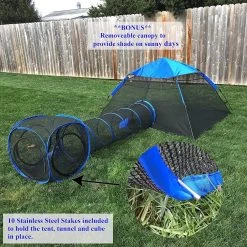 Pet Fit For Life Tent Tunnel Cube Dog & Cat Pen, Black -Cat Products Store 272265 PT6. AC SS1800 V1627594321