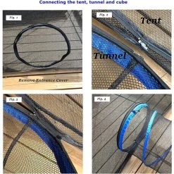 Pet Fit For Life Tent Tunnel Cube Dog & Cat Pen, Black -Cat Products Store 272265 PT8. AC SS1800 V1627597597