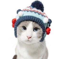 Frisco Pom Pom Dog & Cat Knitted Hat -Cat Products Store 276307 PT3. AC SS1800 V1631303197