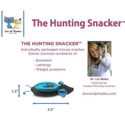 Doc & Phoebe's Cat Co. The Hunting Snacker Interactive Cat Treat Toy, Blue -Cat Products Store 279341 PT4. AC SS1800 V1617400313