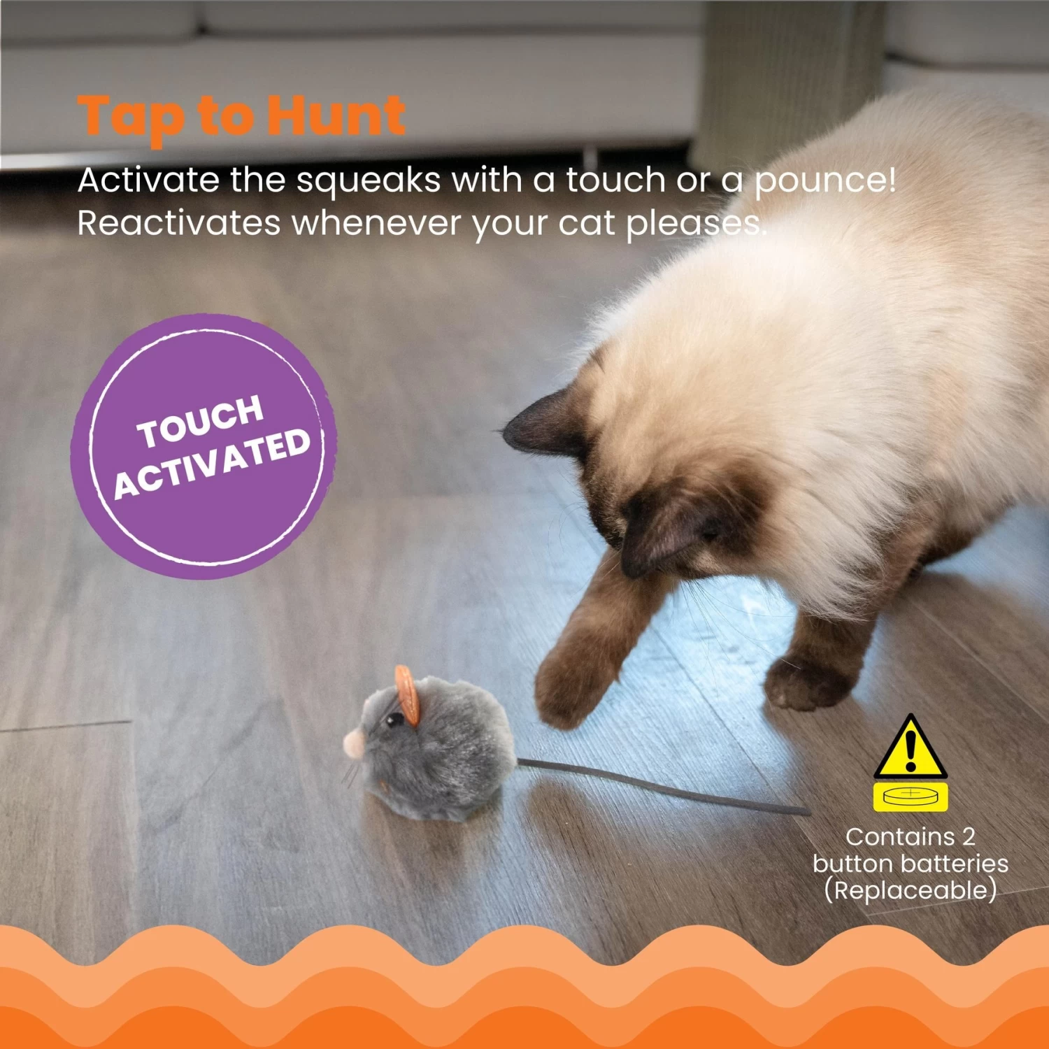 Catstages Squeak Squeak Mouse Cat Toy 5 Catstages Squeak Squeak Mouse Cat Toy - Image 3