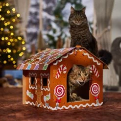 Frisco Holiday Gingerbread House Cardboard Cat House Cat Toy -Cat Products Store 287289 PT4. AC SS1800 V1694813217