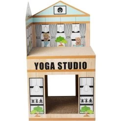 Frisco Yoga Studio Cardboard Cat House, 2-Story -Cat Products Store 288965 PT2. AC SS1800 V1638291621