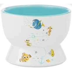 Pixar Finding Nemo Short Shape Non-Skid Elevated Ceramic Cat Bowl
