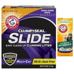 Arm & Hammer Litter Cat Litter Deodorizer Powder & Arm & Hammer Litter Slide Multi-Cat Scented Clumping Clay Cat Litter