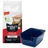 Frisco High Sided Cat Litter Box, Extra Large & World's Best Multi-Cat Unscented Clumping Corn Cat Litter -Cat Products Store 293046 MAIN. AC SS1800 V1619997135